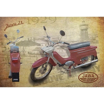 Ceduľa Jawa 21 - motocykel