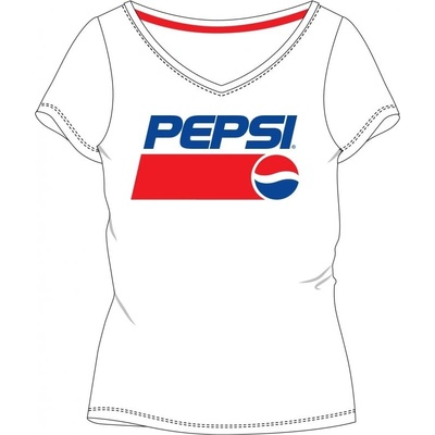 E plus M · Dámske tričko s krátkym rukávom PEPSI Biela