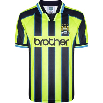Image 1 of Score Draw Футболна фланелка Score Draw SDraw Manchester City '99 Away Shirt Adults - Neon