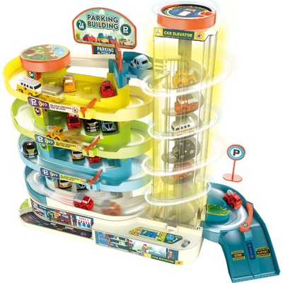 Wiky Vehicles Garáž patrová s výtahem 6 aut 30x13x34 cm