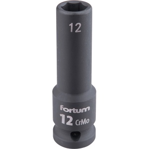 Fortum машинна (ударна) муфа 1/2", 12 mm, L 78 mm, почернена, FORTUM