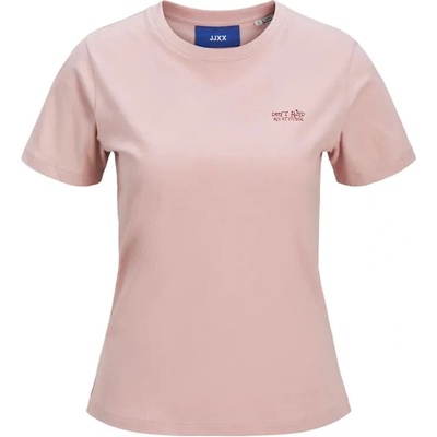 Тениска Jack & jones Carly Regular Fit JJXX short sleeve T-shirt - Pink (Violet Ice Dont Mind My Attitude)