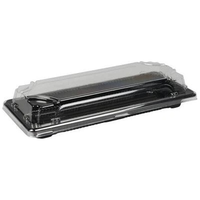 COpack - Miska na SUSHI včetně víčka 220 x 90 x 20 mm černá