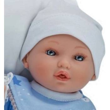 Marina & Pau Realistické miminko chlapeček Albín s modrým bryndáčkem