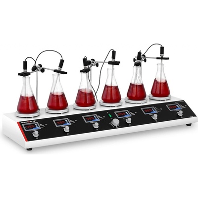 Steinberg Systems Magnetický miešač so 6 ohrievacími platničkami SBS-MR-1600/6