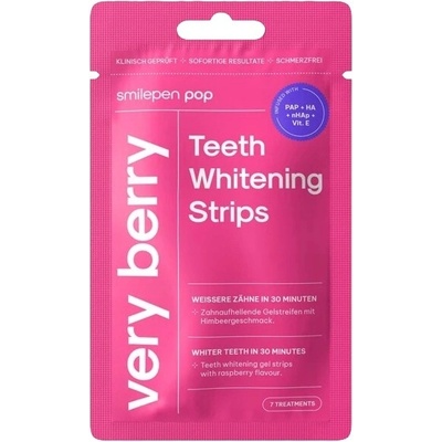 Smilepen Pop Very Berry Whitening Strips sada bieliacich pásikov na zuby 7 x 2 ks