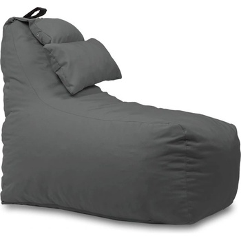 Pufrelax Пуф фотьойл и декортивна възглавница Mirraggio, водоустойчив, Тъмно сив