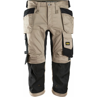 Snickers Workwear Pracovné nohavice ¾ Pirate AllroundWork sPK čierne béžové