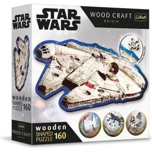 Trefl Дървен пъзел Trefl от 160 части - Millennium Falcon (20189)