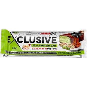 Amix Nutrition Exclusive Protein Bar [85 грама] Шамфъстък с карамел