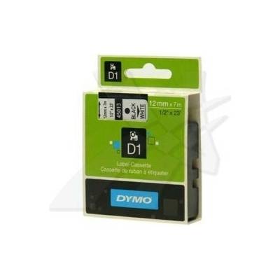 Originálna páska Dymo D1 12mm, 45013, S0720530, čierna tlač/bielý podklad, 7m