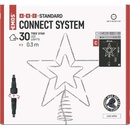 Emos D1ZC01 Standard LED spojov. vianoč. hviezda 28,5 cm vonkaj. aj vnútor. studená biela časovač