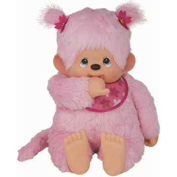 Monchhichi Мончичи момиче розово с лигавник XL 80см