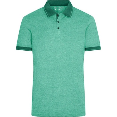 James Nicholson pánská polokošile JN706 Green Melange