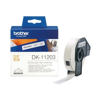 Brother DK-11203 етикетна лента Черен на бял фон (DK11203) (DK11203)