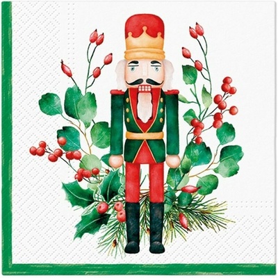 PAW SDL238100 Composition With Nutcracker servítky 33x33cm 3V 20ks