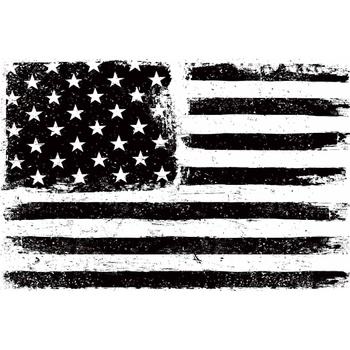 DIMEX ART s. r. o Флизелинов фототапет американско знаме черно и бяло 375 x 250 см