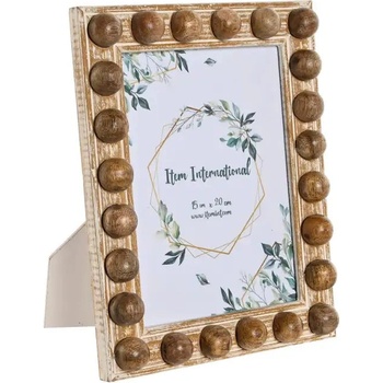 Home esprit Рамка за снимки Home ESPRIT Бял Кафяв Кристал Дърво манго 21 x 3 x 26 cm