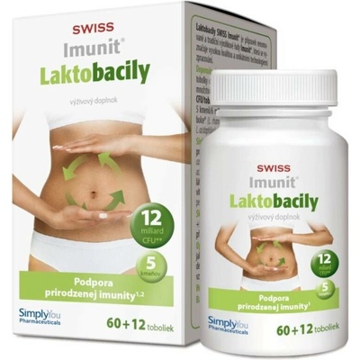 Simply You Imunit Swiss Laktobacily 60 + 12 tobolek