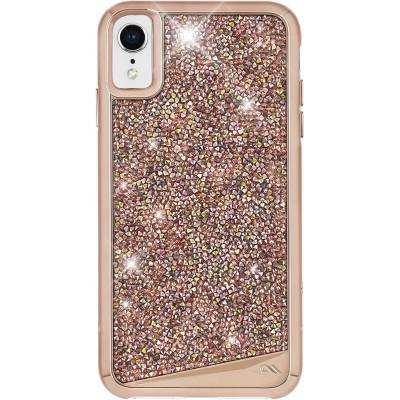 Case-Mate Brilliance Case - кейс с висока защита и кристали за iPhone XR (розово злато)