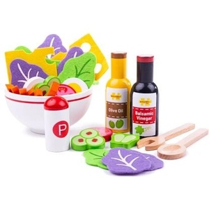 Bigjigs Toys - Дървен детски комплект за салата (BJ437)
