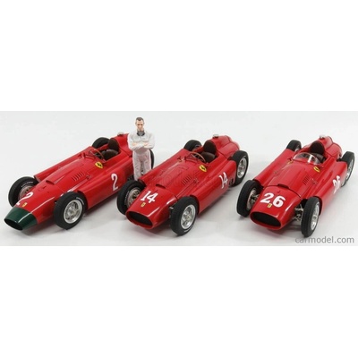 Cmc Ferrari Set 3x F1 D50 Short Nose N 14 French Gp 1956 Collins F1 D50 Long Nose N 2 German Gp 1956 Collins F1 D50 N 26 Monza Italy Gp 1956 Collins Red 1:18