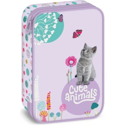 Ars Una Ученически несесер Ars Una Cute Animals-Kitten, един цип на две нива (51343682)