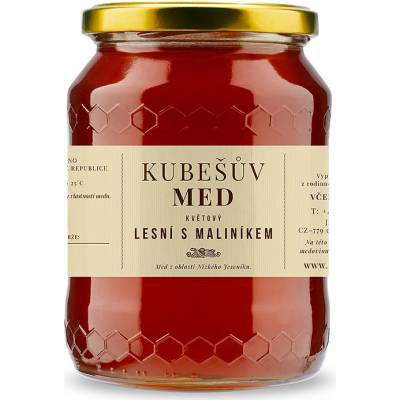 Kubešův Med lesní s maliníkem 750 g