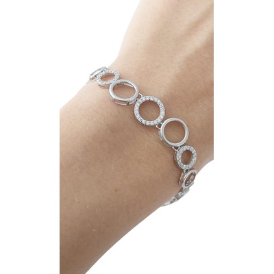 ibeauty stříbrný náramek kolečko. B-212-N