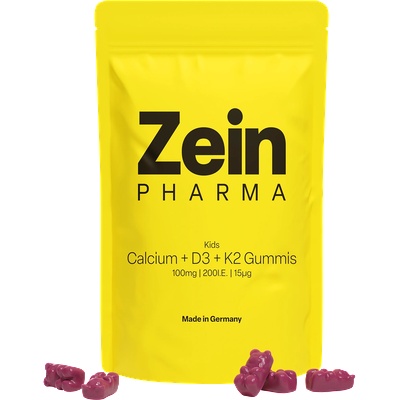 Zein Pharma Kids Calcium + Vitamin D3 + K2 - 60 гумени бонбони