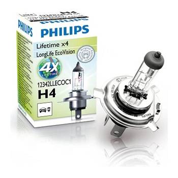 Image 1 of Philips Крушка, фар PHILIPS H4, 12V, 60/55W, 3100K, 1650/1000lm, 1 бр