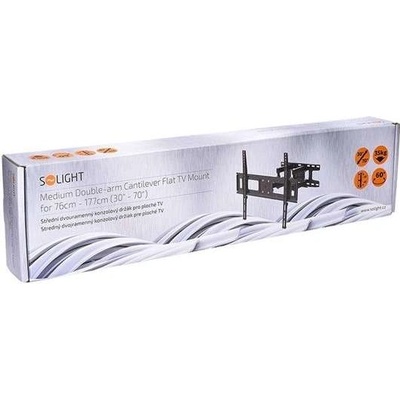 Solight Stredný dvojramenný konzolový držiak pre ploché TV od 76 - 177cm (30" - 70") (1MK41)