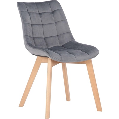 Design Shop Passaic samet dřevěné nohy natura Červená