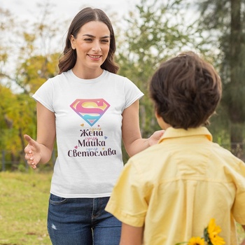 Image 1 of Art gift Дамска тениска - Супер майка