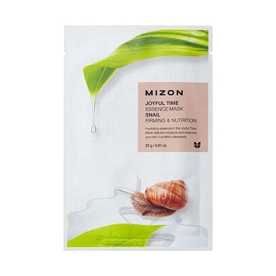 Mizon plátýnková 3D maska s filtrátem z hlemýždího extraktu pro vyhlazení a výživu pleti Joyful Time Essence Mask Snail 23 g