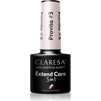 Claresa Extend Care 5 in 1 Provita основен лак за нокти с гел с регенериращ ефект цвят #3 5 гр