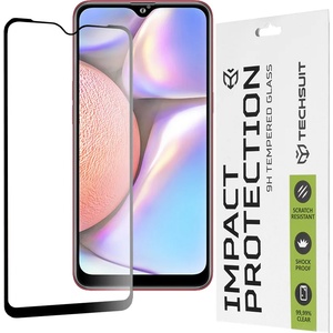 Techsuit Протектор за Samsung Galaxy A10 / A10s / M01s / M10 - 111D Full Cover / Full Glue Glass - Черен