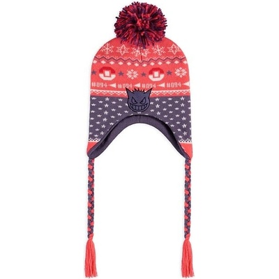 CurePink čepice s copánky Marvel Spiderman Xmas