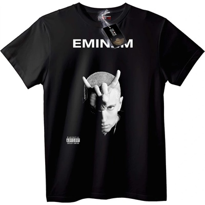 NOONEBRAND Тениска Eminem - Родителски контрол - 7XL, Black
