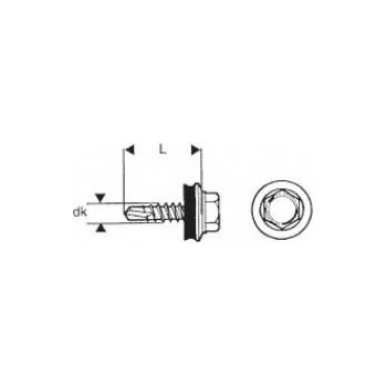 Uncanny Brand Self-tapping screw 4.8*20mm ral 3011