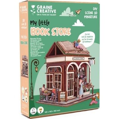 GRAINE CREATIVE Drevený 3D model Kníhkupectvo