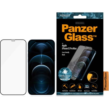 Panzer Стъклен протектор PanzerGlass за Apple Iphone 12 Pro Max 6.7 CaseFriendly AntiBacterial - Черен, 117941