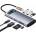 Baseus Hub USB-C Baseus Metal Gleam 7w1 HDMI 4K 60Hz / 3x USB 3.0 / USB-C PD / SD / microSD - gray