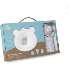 Interbaby set medvedík ergonomický vankúšik + prítulka sivý