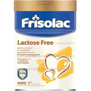Frisolac Диетично мляко за кърмачета Frisolac - Lactose Free, 400 g - baby