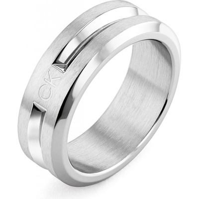 Calvin Klein oceľový prsteň pre mužov Intersection 35000318