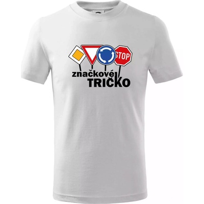 Značkové tričko detské biela