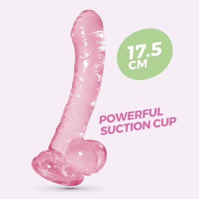 Crushious Hudini Jelly Dildo s přísavkou růžový Růžový