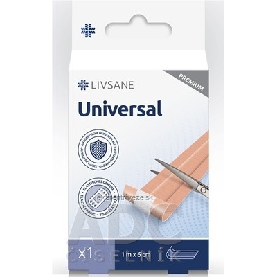 Livsane Náplasť Univerzálna Premium pás (1 m x 6 cm) 1x1 ks
