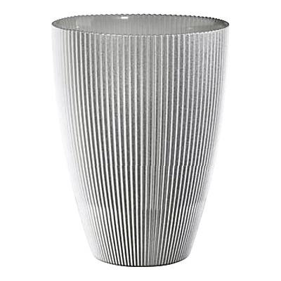 Váza BURA perleťovo sivá s ryhovaním H24 cm